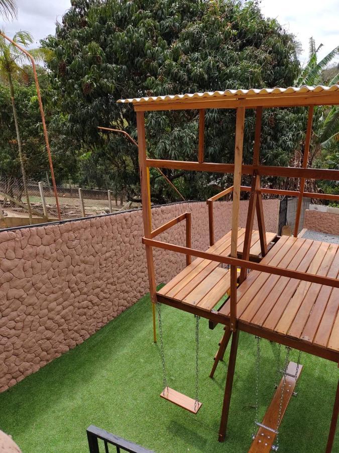 Chacara Bella Vida Com Piscina Churrasqueira Salao De Festas Fogao A Lenha Quadra Aracariguama Bagian luar foto
