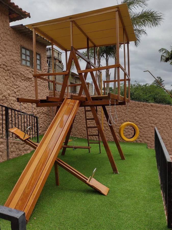 Chacara Bella Vida Com Piscina Churrasqueira Salao De Festas Fogao A Lenha Quadra Aracariguama Bagian luar foto